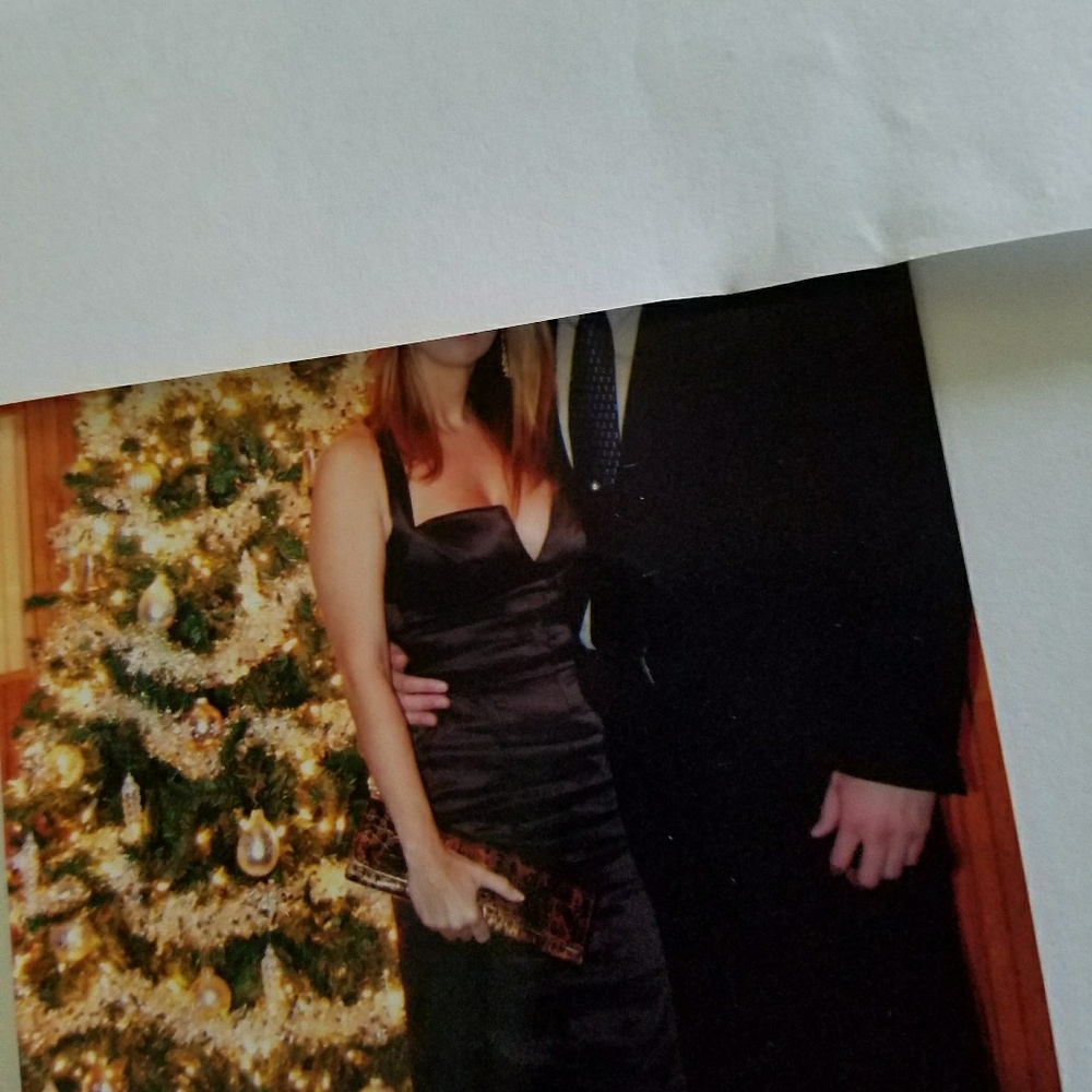 bebe Brown Satin Dress - Picture 6 of 7